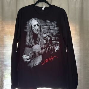 Willie Nelson long sleeve guitar tee